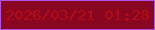 文字の大きさ：2、枠の色：af53ef、背景の色：880620、文字の色：b60c16 無料ブログパーツのブログ時計