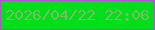 文字の大きさ：3、枠の色：af55cb、背景の色：02de1b、文字の色：78bf61 無料ブログパーツのブログ時計