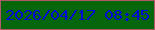 文字の大きさ：5、枠の色：af566b、背景の色：056709、文字の色：000ad5 無料ブログパーツのブログ時計