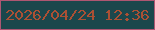 文字の大きさ：5、枠の色：af5672、背景の色：1b474c、文字の色：ab5034 無料ブログパーツのブログ時計