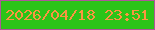 文字の大きさ：2、枠の色：af569a、背景の色：2cc418、文字の色：fb9541 無料ブログパーツのブログ時計