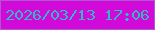 文字の大きさ：4、枠の色：af56d3、背景の色：d109d9、文字の色：33b7c5 無料ブログパーツのブログ時計