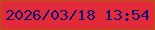 文字の大きさ：1、枠の色：af570f、背景の色：e22a3b、文字の色：131472 無料ブログパーツのブログ時計