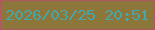 文字の大きさ：3、枠の色：af5864、背景の色：8d763a、文字の色：48a6a8 無料ブログパーツのブログ時計