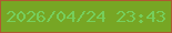 文字の大きさ：2、枠の色：af5932、背景の色：77a624、文字の色：76ce5b 無料ブログパーツのブログ時計