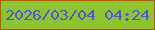 文字の大きさ：3、枠の色：af5a08、背景の色：8cc52d、文字の色：4959da 無料ブログパーツのブログ時計