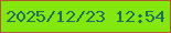 文字の大きさ：5、枠の色：af5a2e、背景の色：84e70d、文字の色：1d6e62 無料ブログパーツのブログ時計