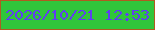 文字の大きさ：3、枠の色：af5b20、背景の色：30c53b、文字の色：603df2 無料ブログパーツのブログ時計
