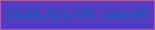 文字の大きさ：4、枠の色：af5bab、背景の色：533bc4、文字の色：0f60b1 無料ブログパーツのブログ時計