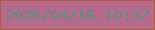 文字の大きさ：3、枠の色：af5d41、背景の色：b76a89、文字の色：5a8f85 無料ブログパーツのブログ時計