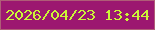 文字の大きさ：4、枠の色：af5d77、背景の色：9c1770、文字の色：cbf537 無料ブログパーツのブログ時計