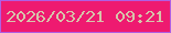 文字の大きさ：4、枠の色：af5fe3、背景の色：ee1a70、文字の色：d6c4aa 無料ブログパーツのブログ時計