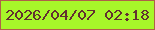 文字の大きさ：1、枠の色：af6148、背景の色：a7f729、文字の色：623130 無料ブログパーツのブログ時計
