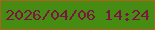 文字の大きさ：3、枠の色：af6219、背景の色：468b12、文字の色：7b1640 無料ブログパーツのブログ時計