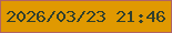 文字の大きさ：5、枠の色：af6366、背景の色：e09901、文字の色：303f2d 無料ブログパーツのブログ時計