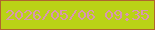 文字の大きさ：4、枠の色：af662d、背景の色：bad216、文字の色：d996b0 無料ブログパーツのブログ時計
