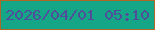 文字の大きさ：5、枠の色：af6726、背景の色：14a686、文字の色：504e9b 無料ブログパーツのブログ時計