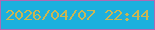 文字の大きさ：2、枠の色：af69b4、背景の色：1cb0de、文字の色：cab653 無料ブログパーツのブログ時計