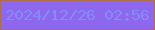 文字の大きさ：4、枠の色：af6e4b、背景の色：8d67ee、文字の色：878bf9 無料ブログパーツのブログ時計