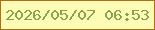 文字の大きさ：2、枠の色：af6f17、背景の色：fdfcb6、文字の色：8ba24c 無料ブログパーツのブログ時計