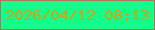 文字の大きさ：2、枠の色：af7357、背景の色：10fe89、文字の色：d1a314 無料ブログパーツのブログ時計
