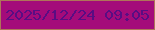 文字の大きさ：1、枠の色：af7459、背景の色：a40b7a、文字の色：590d83 無料ブログパーツのブログ時計
