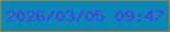 文字の大きさ：4、枠の色：af7a32、背景の色：0788b6、文字の色：5039de 無料ブログパーツのブログ時計