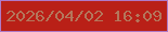 文字の大きさ：5、枠の色：af7ac7、背景の色：b92017、文字の色：b4765b 無料ブログパーツのブログ時計