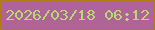 文字の大きさ：4、枠の色：af7c14、背景の色：b06397、文字の色：b5da70 無料ブログパーツのブログ時計