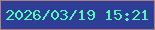 文字の大きさ：4、枠の色：af7e82、背景の色：2e3e96、文字の色：54f9b6 無料ブログパーツのブログ時計