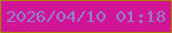 文字の大きさ：5、枠の色：af7f01、背景の色：d11496、文字の色：927ecc 無料ブログパーツのブログ時計