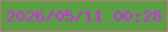 文字の大きさ：3、枠の色：af7f76、背景の色：5b9e45、文字の色：d623f1 無料ブログパーツのブログ時計