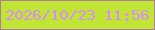 文字の大きさ：5、枠の色：af7f99、背景の色：c0e535、文字の色：d98efc 無料ブログパーツのブログ時計