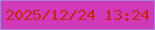 文字の大きさ：3、枠の色：af80db、背景の色：cf39ba、文字の色：cc2307 無料ブログパーツのブログ時計