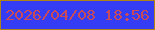 文字の大きさ：5、枠の色：af8416、背景の色：343df4、文字の色：c94b5a 無料ブログパーツのブログ時計