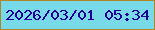 文字の大きさ：1、枠の色：af8525、背景の色：78dae8、文字の色：1f009a 無料ブログパーツのブログ時計