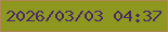 文字の大きさ：4、枠の色：af8655、背景の色：8e971f、文字の色：482a67 無料ブログパーツのブログ時計