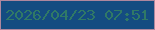 文字の大きさ：2、枠の色：af879e、背景の色：144c81、文字の色：307966 無料ブログパーツのブログ時計