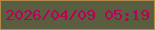文字の大きさ：1、枠の色：af894e、背景の色：5a5e3f、文字の色：b4005b 無料ブログパーツのブログ時計