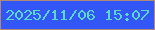 文字の大きさ：2、枠の色：af8a78、背景の色：3357f7、文字の色：5bd7cd 無料ブログパーツのブログ時計