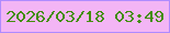 文字の大きさ：5、枠の色：af8bfe、背景の色：f3b5f5、文字の色：428e0b 無料ブログパーツのブログ時計