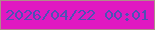 文字の大きさ：3、枠の色：af8c89、背景の色：e019c1、文字の色：4e51b5 無料ブログパーツのブログ時計