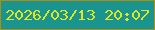 文字の大きさ：2、枠の色：af8d0e、背景の色：19948e、文字の色：e1e623 無料ブログパーツのブログ時計