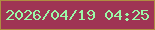 文字の大きさ：2、枠の色：af8d41、背景の色：9f3454、文字の色：9bf8a8 無料ブログパーツのブログ時計