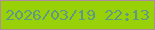 文字の大きさ：2、枠の色：af8d9f、背景の色：98d107、文字の色：5f9986 無料ブログパーツのブログ時計