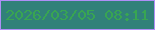 文字の大きさ：3、枠の色：af8ff6、背景の色：318179、文字の色：38a552 無料ブログパーツのブログ時計
