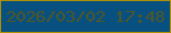文字の大きさ：5、枠の色：af9002、背景の色：085080、文字の色：505726 無料ブログパーツのブログ時計