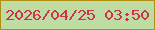 文字の大きさ：3、枠の色：af9011、背景の色：bfdca2、文字の色：d0324d 無料ブログパーツのブログ時計