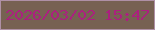 文字の大きさ：2、枠の色：af90a6、背景の色：776152、文字の色：ab207f 無料ブログパーツのブログ時計