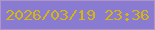 文字の大きさ：2、枠の色：af94c4、背景の色：8a7bd2、文字の色：d6b60c 無料ブログパーツのブログ時計